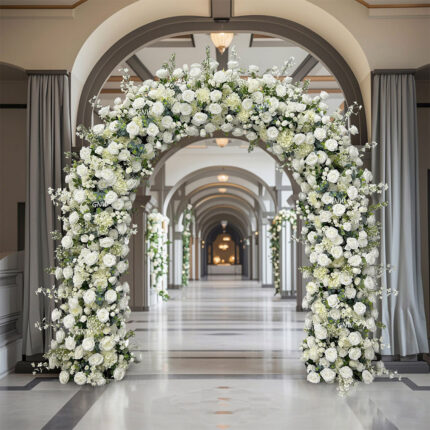 GNW Floral Arch Wedding New Party Flower Backdrop Row Entrance for Luxury 3d Event Faux Floral Arch