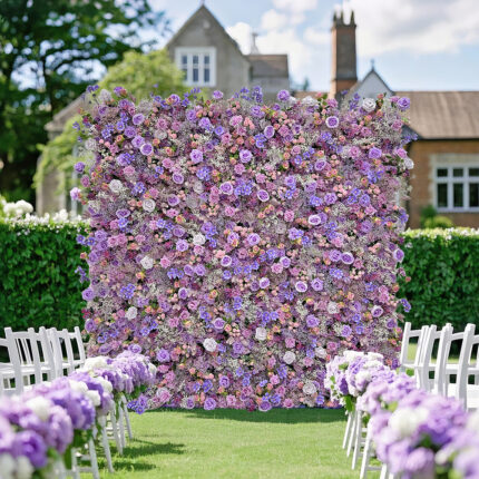 GNW Flower Wall Panels Artificial Wall Flower Backdrop for Wedding Party Baby Bridal Decor, Hanging Fake Silk Flower Backdrop Wall Decor