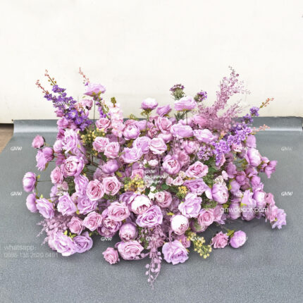 GNW New Design Purple Monet Garden Floor Flower Arrangement for Wedding Party