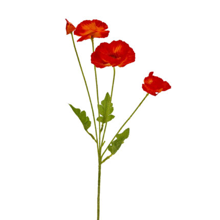 GNW Orange Red Artificial Poppy JM-41