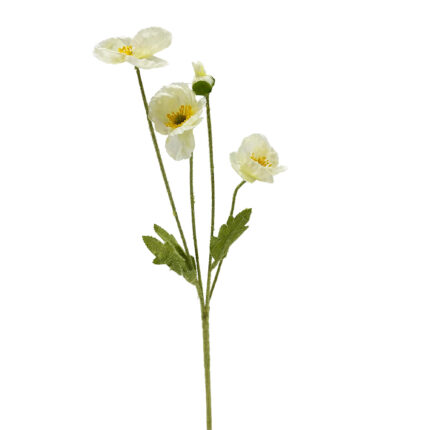 GNW White Artificial Poppy JM-43