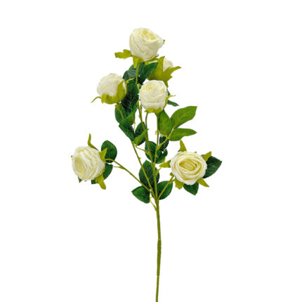 GNW White Artificial Garden Rose Silk DH-26