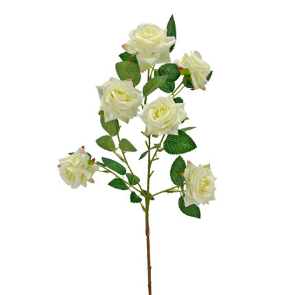 GNW Milky white Artificial Garden Rose With Sharp Tips DH-39