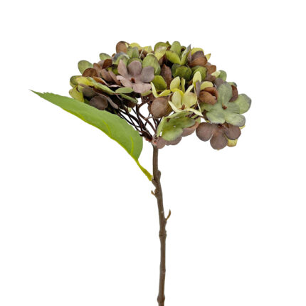 GNW Purple Green Artificial Hydrangea Silk DH-02