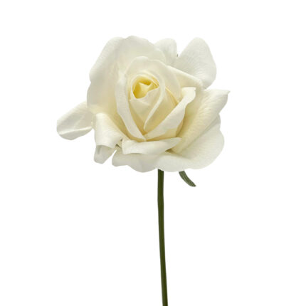 GNW White Artificial Wedding Rose Sticks Real Touch XL-09