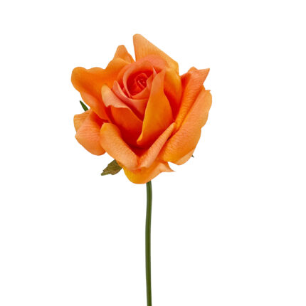 GNW Orange Artificial Wedding Rose Sticks Real Touch XL-12