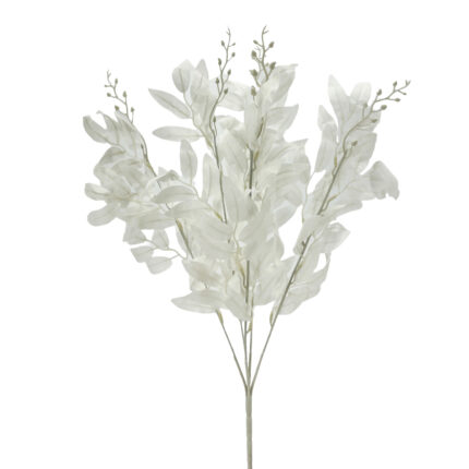 GNW White Artificial Bunch Of Willow Leaves MY-244
