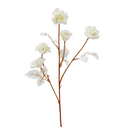 GNW White Artificial Garden Rose Silk XHH-01