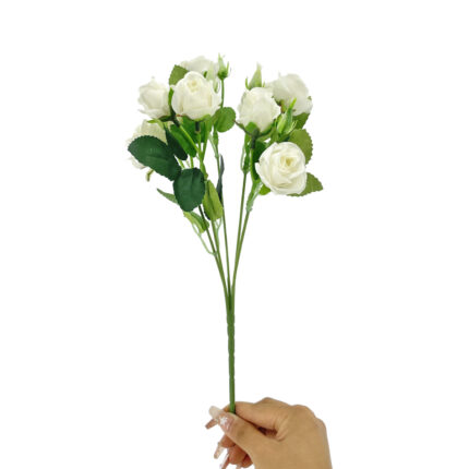 GNW White Artificial Small Spray Roses TN-01