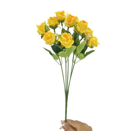 GNW Yellow Artificial Small Spray Roses TN-05