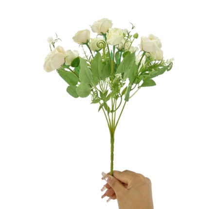 GNW White Artificial Small Spray Roses TN-20