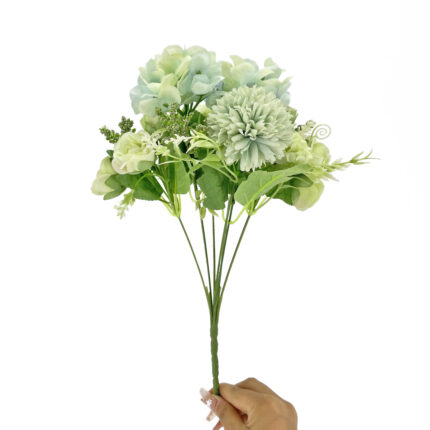 GNW Green Artificial Hydrangea Spray Roses TN-45