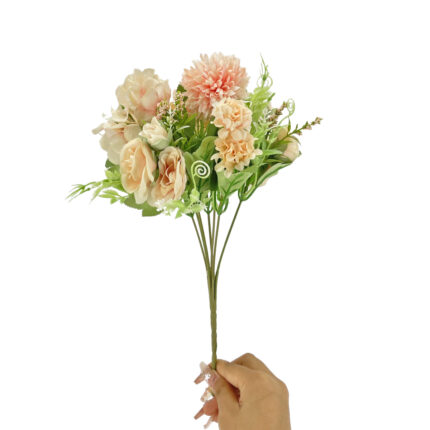 GNW Pink Artificial Hydrangea Spray Roses TN-43