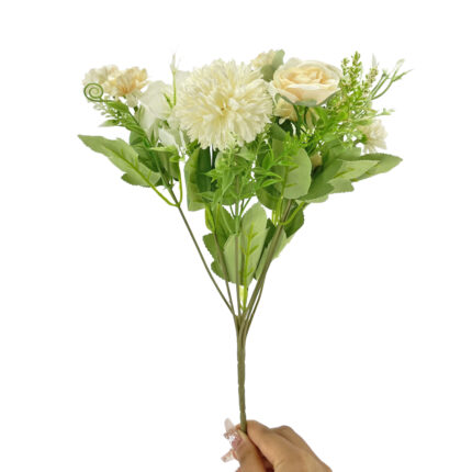 GNW Beige Artificial Hydrangea Spray Roses TN-42