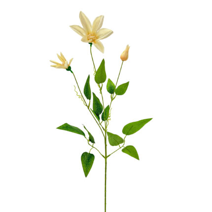 GNW Light Yellow Artificial Clematis Lotus LR-1114