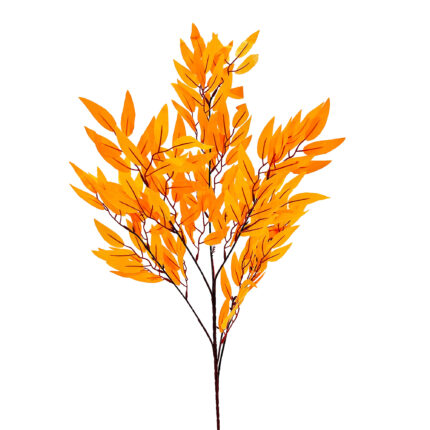 GNW Orange Artificial Salix Leaf LRR-319