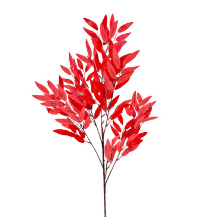 GNW Red Artificial Salix Leaf LRR-321