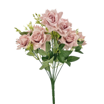 GNW Dark Pink Artificial 11 heads Rose With Sharp Tips NYY-05