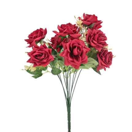 GNW Red Artificial 11 heads Rose With Sharp Tips NYY-10