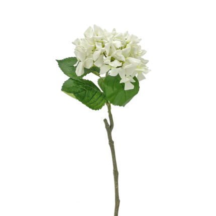 GNW White Artificial Single Hydrangea Real Touch GYX-25