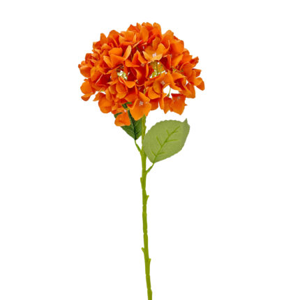 GNW Orange Artificial Floral Hydrangea Silk LRR-374