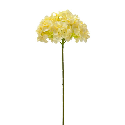 GNW Yellow Artificial Leafless Hydrangea Silk LRR-378