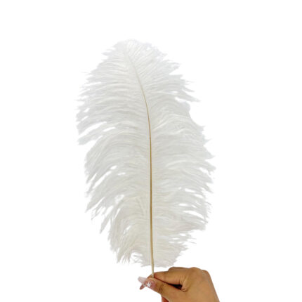 GNW White Artificial Feather 35-40Cm