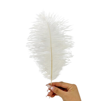 GNW White Artificial Feather 35-40Cm