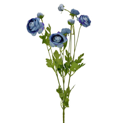 GNW Blue Artificial 8-head Ranunculus WX-35