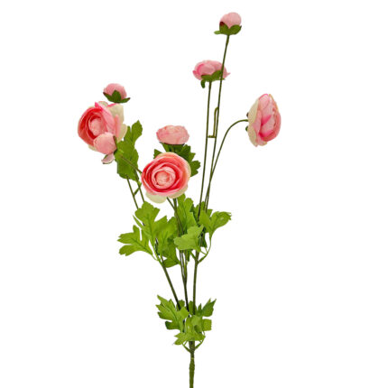 GNW Pink Artificial 8-head Ranunculus WX-30