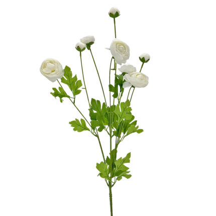 GNW White Artificial 8-head Ranunculus WX-29