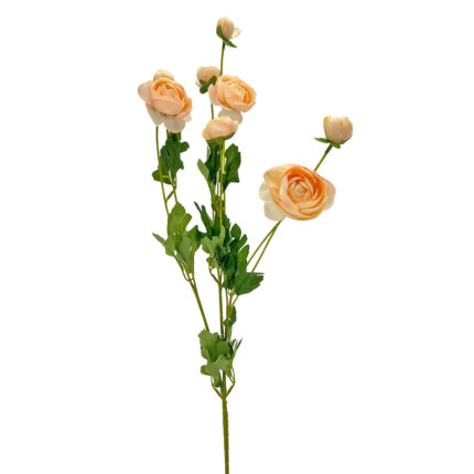 GNW Light Orange Artificial 8-head Ranunculus WX-31
