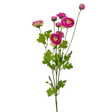GNW Fuchsia Artificial 8-head Ranunculus WX-34