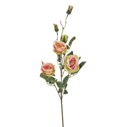 GNW Pink Artificial 6-head Garden Rose Silk WX-12