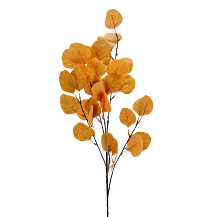 GNW Orange Artificial Eucalyptus Gum Leaf LR-345
