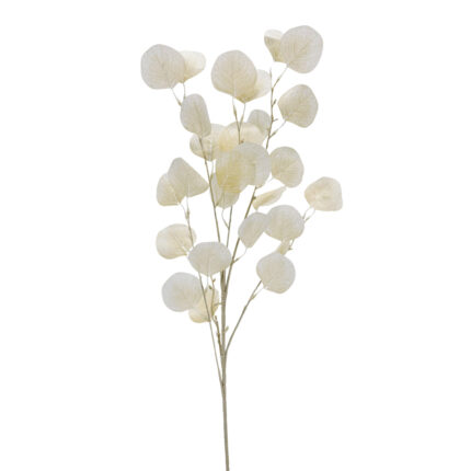 GNW White Artificial Eucalyptus Gum Leaf LR-09