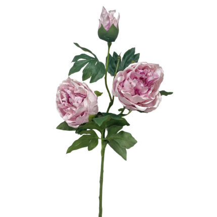 GNW Pink Purple Artificial 3-head Garden Rose Real Touch QH-113