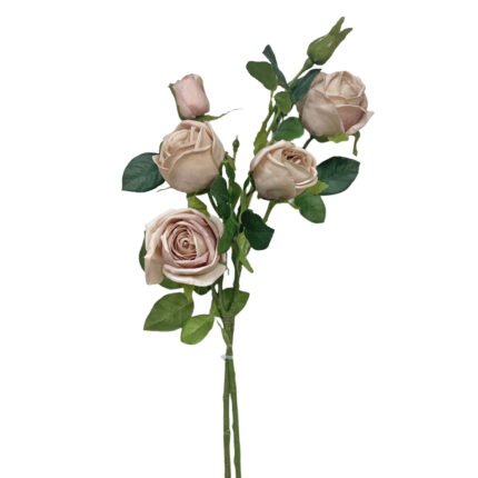 GNW Coral Artificial 6-head Garden Rose Real Touch QH-86