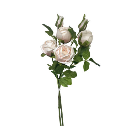 GNW Light Pink Artificial 6-head Garden Rose Real Touch QH-80