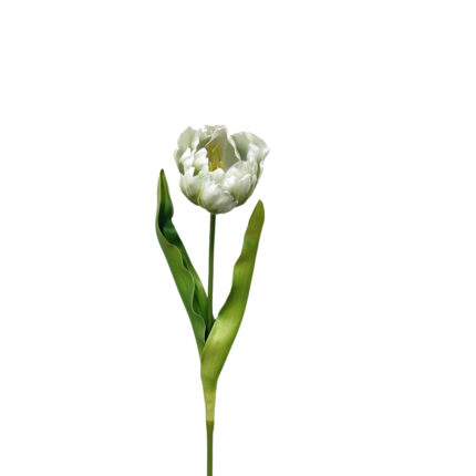 GNW White Green Artificial Tulips Silk GJY-02