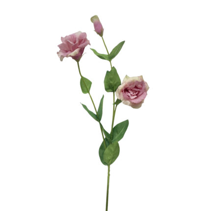GNW Dark Pink Artificial 3-heads Eustoma Rose Real Touch QH-110