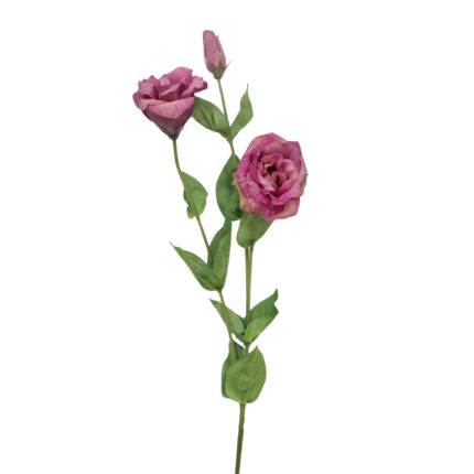 GNW Fuchsia Artificial 3-head Eustoma Rose Real Touch QH-111
