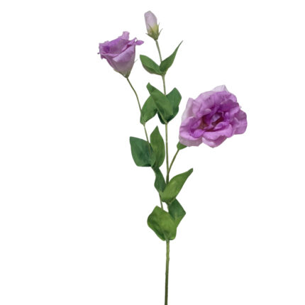 GNW Purple Artificial 3-heads Eustoma Rose Real Touch QH-109