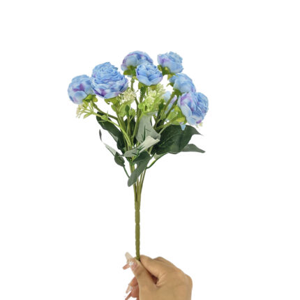 GNW Blue Artificial Camellia Spray Roses TN-40