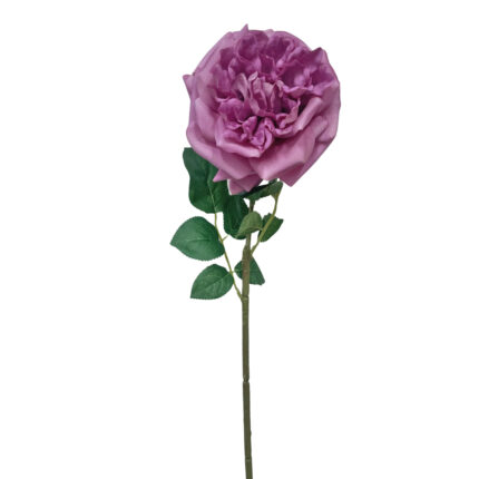 GNW Purple Artificial Curly Rose Real Touch QH-64