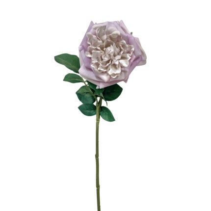 GNW Light Purple Artificial Curly Rose Real Touch QH-63