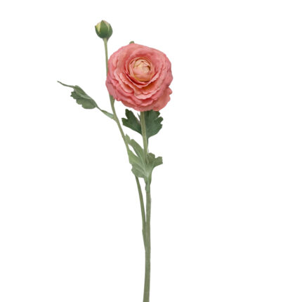GNW Pink Orange Artificial 2-head Ranunculus Real Touch QH-123