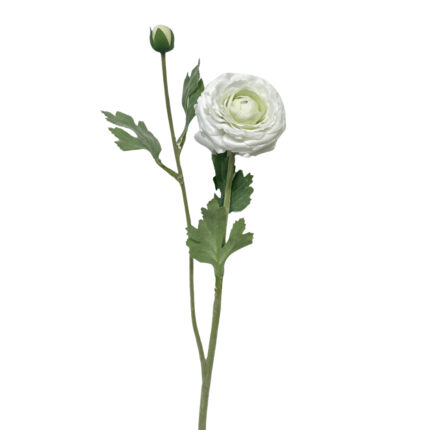GNW White Artificial 2-head Ranunculus Real Touch QH-118
