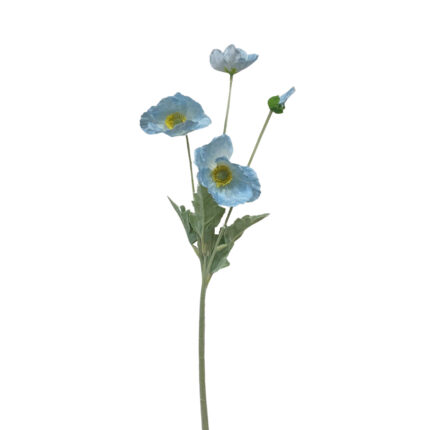 GNW Blue Artificial Poppy Real Touch GYX-43