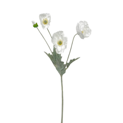 GNW White Artificial Poppy Real Touch GYX-38